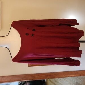 Torrid Red Sleep Sweat Shirt Size 1 (16/18)